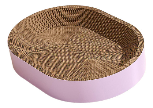 Tablero Rascador Para Gatos De Cartón Ovalado, Xl Violeta