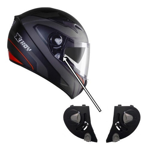 Imagem 2 de 3 de Reparo Fixação Viseira Capacete Ebf E14 X Troy / Ebf Xtroy