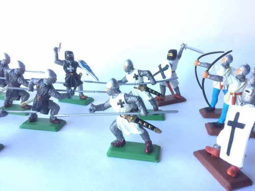 Soldados Medievales Lote X 12 Templarios- Cruzados