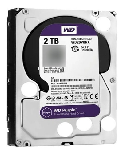 Disco Duro Hd Wester Digital Purpura 2tb Sata 3.5  Cámaras