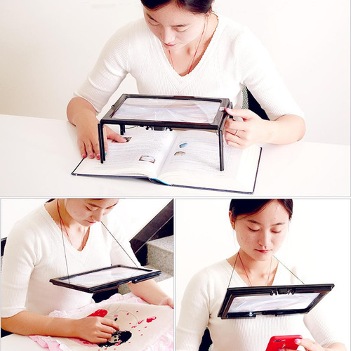 Lupa, Manos Libres Con Luz Led Para Leer, Coser, Tejer,
