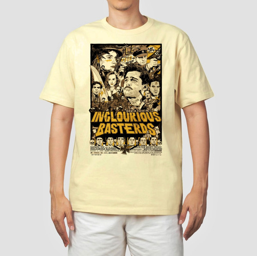 Camiseta Camisa Bastardos Inglórios Aldo Raine Hans Landa Persongens Tarantino Nerd Geek Filme 