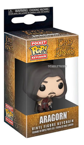 Funko Pop Llavero Aragorn El Señor De Los Anillos Original