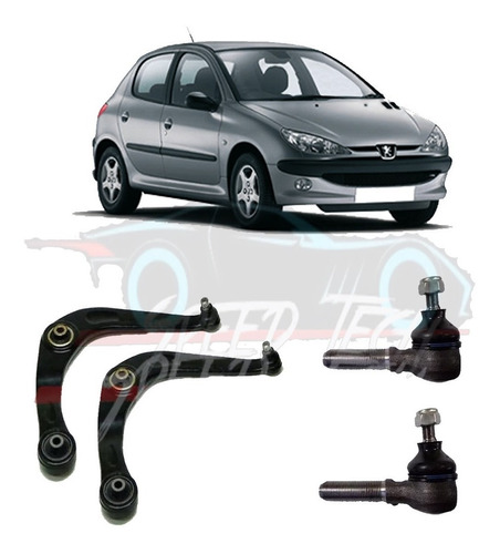 Par Bandeja Balança + Terminal Direçao Peugeot 206 207  Novo