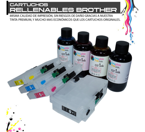 Cartuchos Rellenable Compatible Brother Lc406 J4335dw J4345d