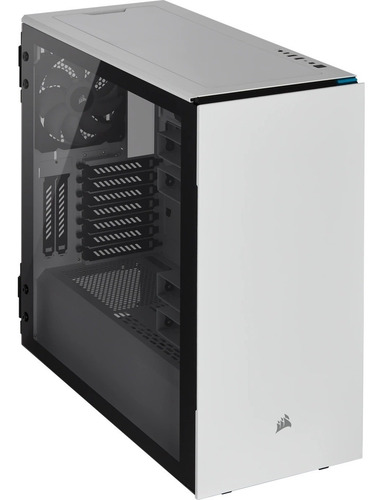 Imagen 3 de 10 de Gabinete Gamer Corsair Carbide 678c Tg Atx White +3 Fan140mm