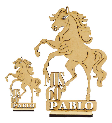 60 Souvenirs Fibrofacil Caballo Personalizado + 10 Centrales
