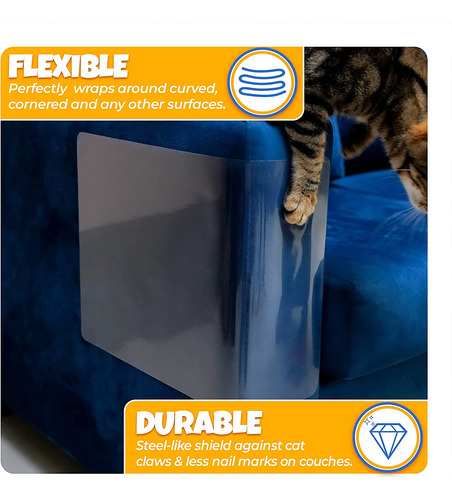 Protector De Muebles Para Raspar Gatos, Sin Pines, Repelente