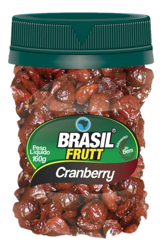 Cranberry Brasil Frutt Desidratada Fruta Seca Pote 160gr