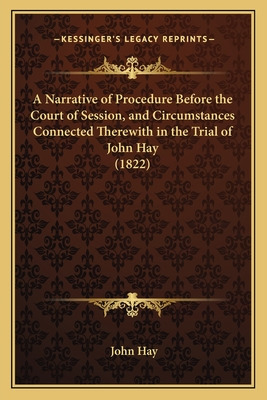 Libro A Narrative Of Procedure Before The Court Of Sessio...