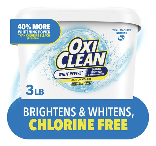 Detergente Oxiclean P/ropa Blanca Libre De Cloro 1.36kg