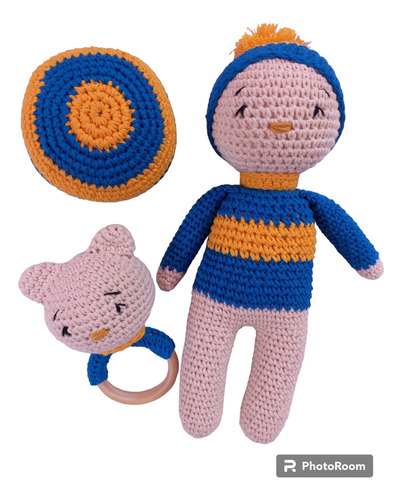 Combo Mini Hincha Futbol Amigurumi Apego Crochet Muñeco
