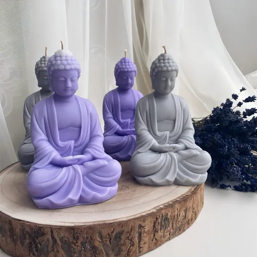 Moldes De Silicona Para Velas De Diseño De Buda (buddha-16)