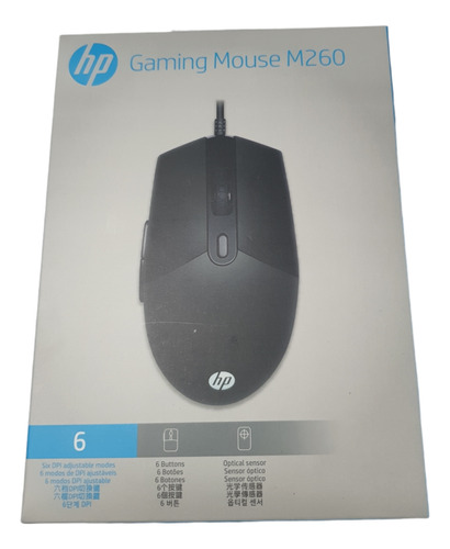 Mouse Gaming Hp M260 6 Modo Dpi Ajustable Negro