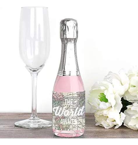 World Awaits - Etiquetas Autoadhesivas Para Botellas De Vino