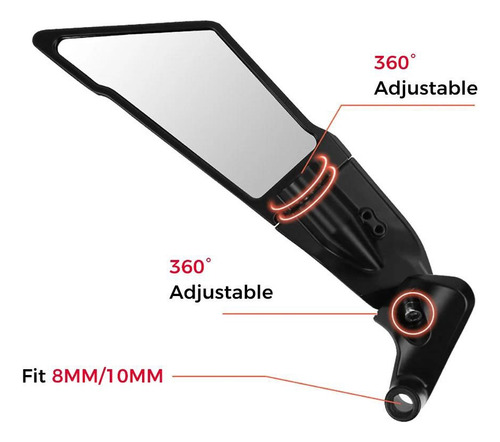 Espejo Retrovisor Para Ducati Scrambler 1100/800 Lcon Dark