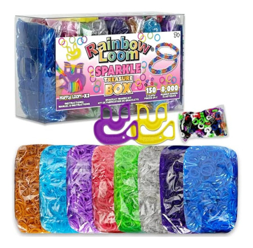 Rainbow Loom® Treasure Box Sparkle Edition, 8,000