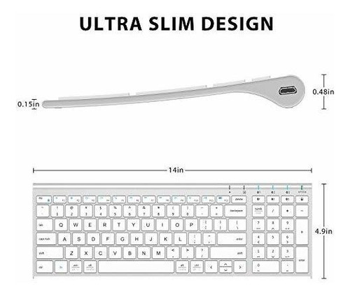 Teclado Bk10, Teclado Multidispositivo 5.1 Recargable...