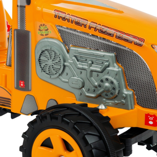 Mini Trator Infantil Pedal Fazendeiro Amarelo Biemme