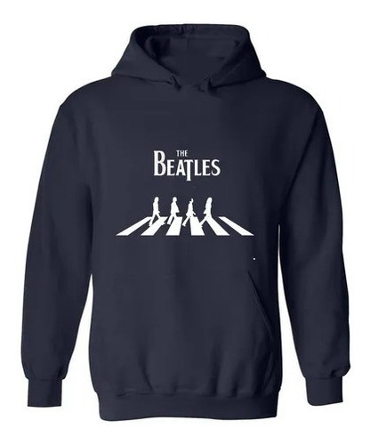 Poleron Canguro Estampado Con Diseño De The Beatles