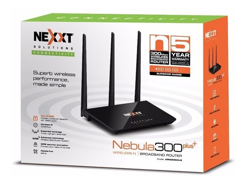 Nexxt Nebula 300plus Router Inalámbrico-n 300mbps