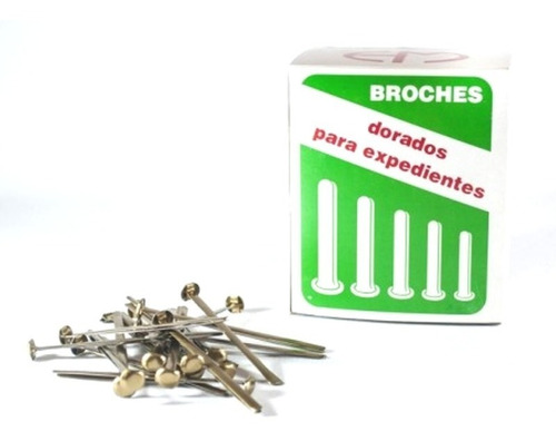 Broche Dorado Nº7 - 35mm X100u,em ( Lote De 20 Cajas)