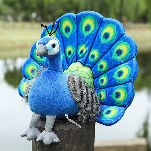 Muñeca De Pájaro De Peluche De Pavo Real De 30 Cm, Animal De