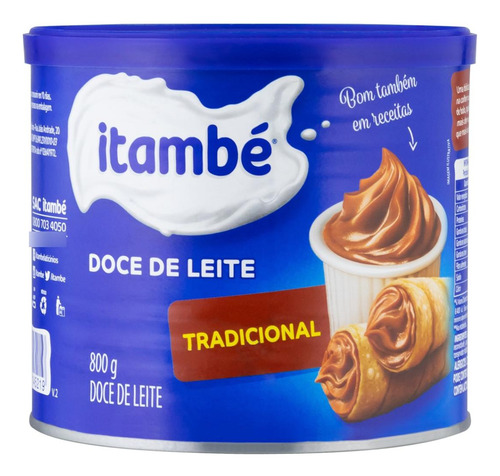 Kit C/3 Doce De Leite Tradicional Itambé Lata 800g