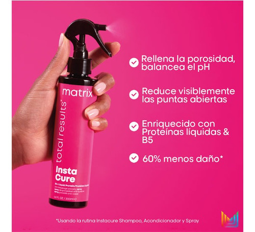 Set Shampoo Instacure 300ml + Spray Instacure 200ml Matrix