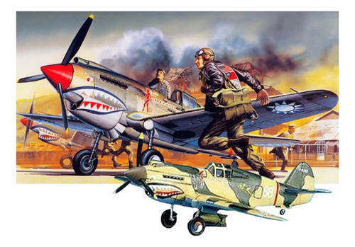 Avion Curtiss P40 B Tomahawk E 1/72 Academy 12456 Para Armar