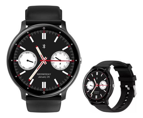 Reloj Inteligente Zl02 Cpro Smartwatch Función De Contestador De Llamadas Asistente De Voz Inteligente Pantalla Táctil Bluetooth Notificaciones Deportes Sensor De Ritmo Cardiaco Isdewatch Negro