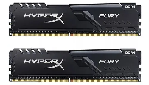 Dois pentes de memória RAM de 8GB cada, com dissipadores de calor elegantes.