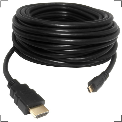 Cabo Hdmi Para Micro Hdmi 2.0 De 10 Metros 4k Plugs Ouro