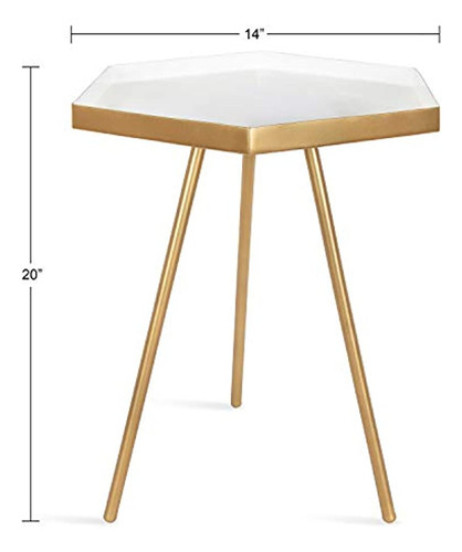 Kate And Laurel Kashvi Mesa Auxiliar Hexagonal Moderna, 14