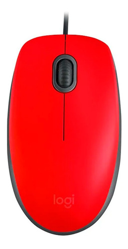 Mouse Logitech Alambrico M110 Silent Rojo 1000dpi