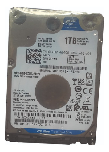 Disco Duro Wd Blue Tm Pc Hard Drive 1  Tb