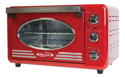 Horno de mesa eléctrico Nostalgia RTOV2 22L rojo 120V