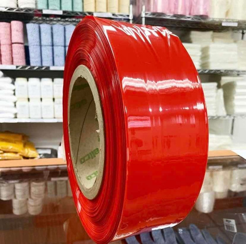 Imagen 5 de 5 de Fundas Para Embutir Mortadela, Jamón Arepero Cal. 65 Roja