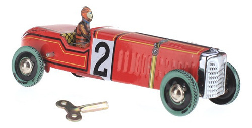 Juguete De Carreras Renner Rojo Vintage Wind Up [u]