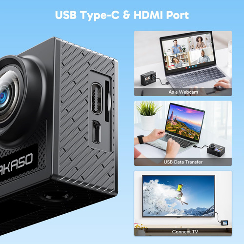 Cámara De Acción Akaso Brave 4 4k 30 Fps 20 Mp Wifi Con Eis