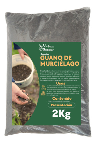 Guano De Murciélago  Fertilizante Por 2kg