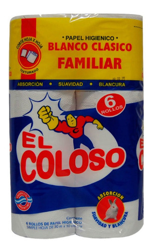 El Coloso Pap Hig X6 Blanco 