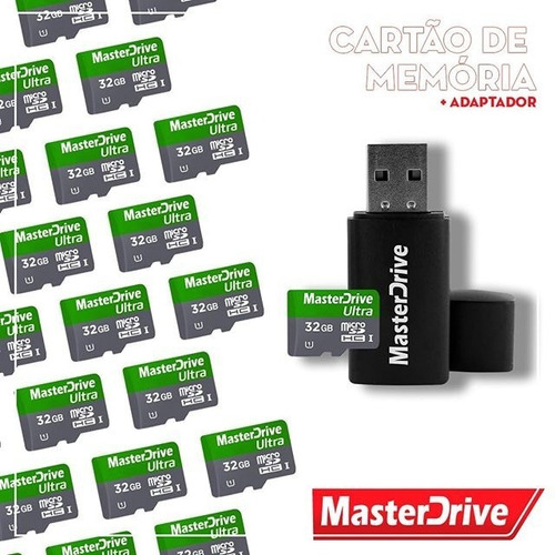Cartão De Memória 32gb Com Adaptador Usb Masterdrive