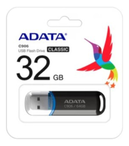 Pendrive Adata C906 32gb 2.0 Negro - Crazygames