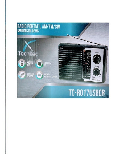 Imagen 3 de 8 de Radio 4 Bandas Am/fm Con Lector De Memorias Control Remoto