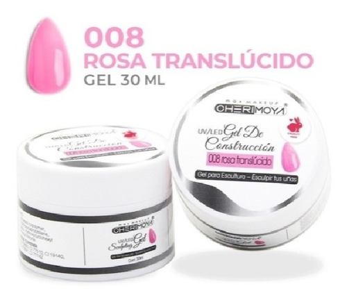 Gel Uv Led Cherimoya 30ml Rosa Translucido 008