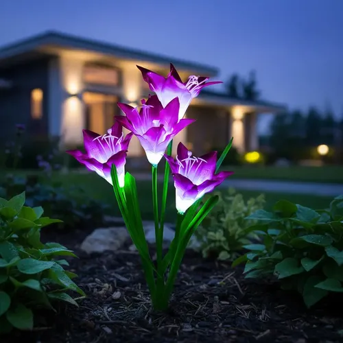 Pack de 6 Luces Solares Decorativas de Lirio Wdtpro para Jardín, con Cambio  de Color y a Prueba de Agua | MercadoLibre