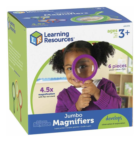 Magnifiers Learning Resources Jumbo, 6 Piezas, Para Niños Ma