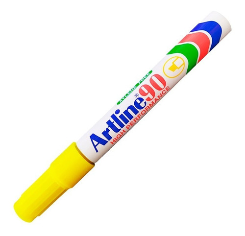 Marcador Permanente Artline Amarillo 5 Mm Punta Cincel