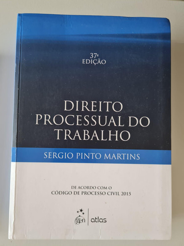 Livro, Direito Processial Do Trabalho, 37 Edição, Sergio Pinto Martins (Usado)